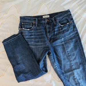 Madewell High Rise Slim Boyjean - Distressed, Cropped - sz 31